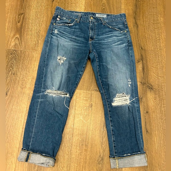 AG Ex Boyfriend Slouchy I’m Distressed Jeans Size 30 - Picture 1 of 8